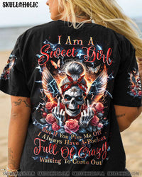 I AM A SWEET GIRL BUT IF YOU PISS ME OFF SKULL MESSY BUN ALL OVER PRINT - TLNZ0205241