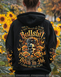 THE GOOD GIRL IN ME SKULL MESSY BUN LADY ALL OVER PRINT  - TLNZ2511241