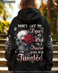 DON'T TRY TO FIGURE ME OUT SKULL ROSE ALL OVER PRINT - TLNT1612244