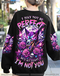 AT LEAST I'M NOT YOU WOLF SKULL ROSE ALL OVER PRINT - TLNZ2001241