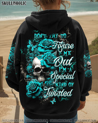DON'T TRY TO FIGURE ME OUT SKULL ROSE ALL OVER PRINT -  TLTW1612241