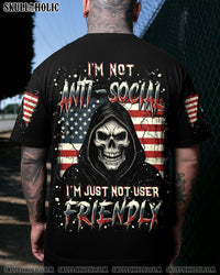 I'M NOT ANTI-SOCIAL MAD REAPER SKULL ALL OVER PRINT - YHLN1405251