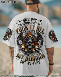 ONE DAY I'M GONNA JUST SAY DEMON SKULL WINGS ALL OVER PRINT   - TLTR0304253