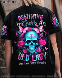 ASSUMING I'M JUST AN OLD LADY SKULL ROSE ALL OVER PRINT - TLTW1512231