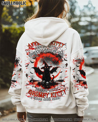 ANNOYED KITTY SKULL BLACK CAT HALLOWEEN ALL OVER PRINT - TLTR1908241