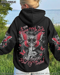 DON'T TRY TO FIGURE ME OUT SKULL LADY BUTTERFLY ALL OVER PRINT  - TLTR0312242
