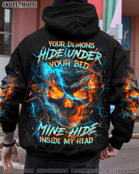 YOUR DEMONS HIDE UNDER YOUR BED SKULL ALL OVER PRINT  - YHHN1601254