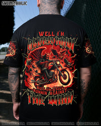 RUNNING AGAINST THE WIND BIKER SKULL ALL OVER PRINT - TLNT0307254