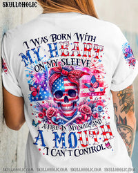 A MOUTH I CAN'T CONTROL MESSY BUN SKULL ALL OVER PRINT - TYQY1006242