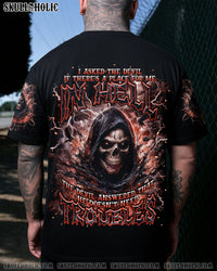 I ASKED THE DEVIL REAPER SKULL ALL OVER PRINT -  TLNT0906254