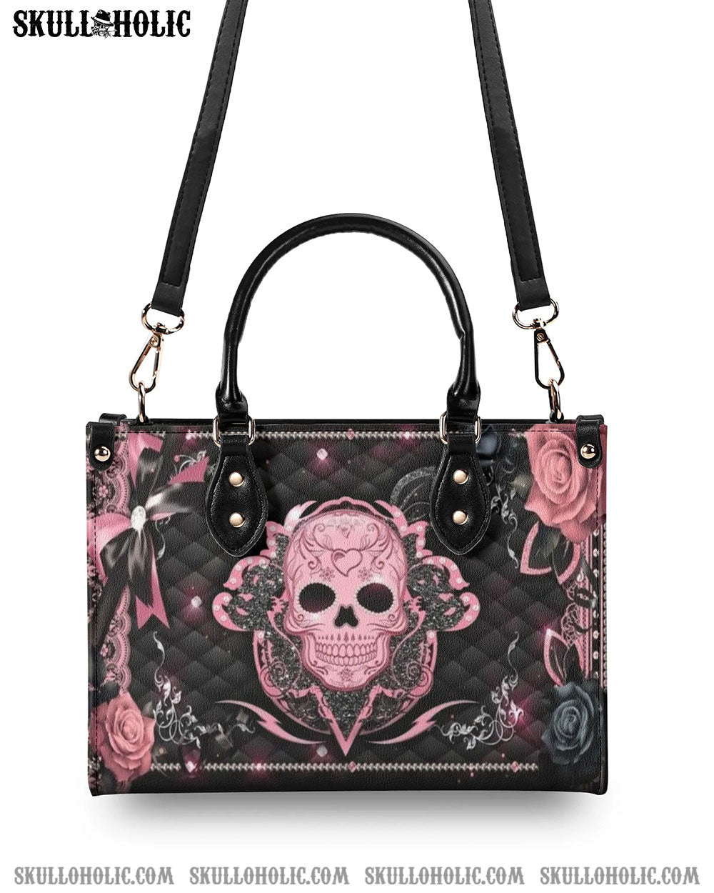 SUGAR SKULL LEATHER HANDBAG - YHDU2208244