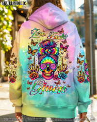 ZERO F GIVEN SKULL MESSY BUN TIE DYE ALL OVER PRINT  - TLNT0111204