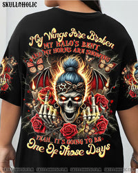 IT'S GOING TO BE ONE OF THOSE DAYS MESSY BUN SKULL ALL OVER PRINT - TLTR1807245