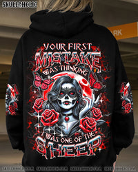 YOUR FIRST MISTAKE WOLF SKULL LADY ALL OVER PRINT - YHDU1501252