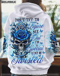 DON'T TRY TO FIGURE ME OUT SKULL ROSE ALL OVER PRINT - TLNO1209241