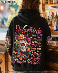 (HOT DEAL) WARNING THIS TATTOOED GIRL SUGAR SKULL ALL OVER PRINT - TLNZ1510245