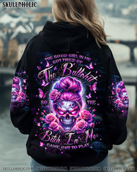THE GOOD GIRL IN ME SKULL MESSY BUN ALL OVER PRINT - TLPQ0410242