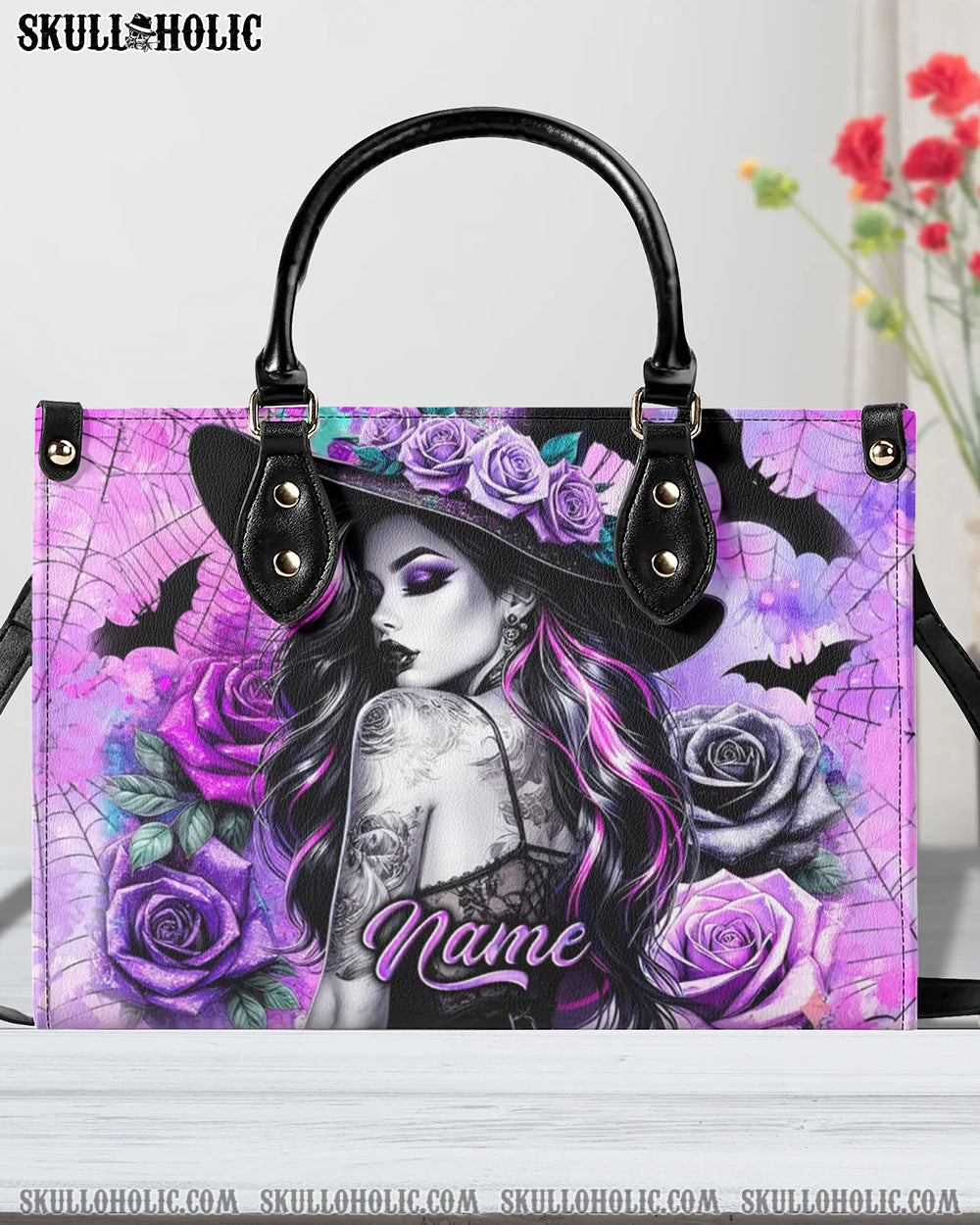 LADY WITCH HALLOWEEN LEATHER HANDBAG - YHLN1109244