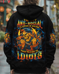I'M NOT ANTI-SOCIAL WELDER SKULL ALL OVER PRINT - TLTW0609253