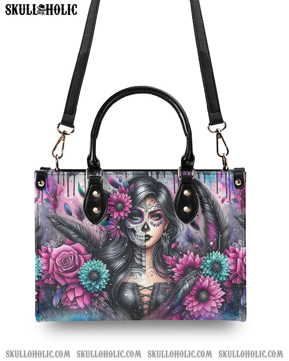 SKULL LADY LEATHER HANDBAG - YHLN0406242