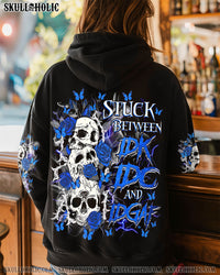 STUCK BETWEEN IDK IDC AND IDGAF SKULL ALL OVER PRINT - TLNZ2309241