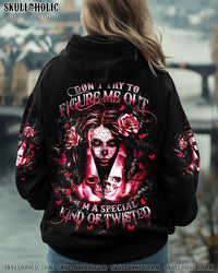DON'T TRY TO FIGURE ME OUT SKULL LADY ALL OVER PRINT - TLTW0910241