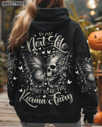 KARMA FAIRY SKULL SKULL BUTTERFLY BLACK ALL OVER PRINT - TLNO2409241