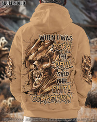 WHEN I WAS BORN DEMON SKULL ALL OVER PRINT - YHHN1909243