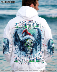 ON THE NAUGHTY LIST SKULL WINGS CHRISTMAS ALL OVER PRINT  - TLNO0910241