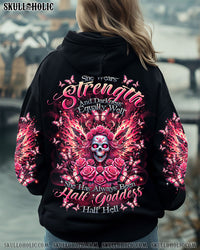 SHE WEARS STRENGTH AND DARKNESS SKULL ALL OVER PRINT - TLTR0310242