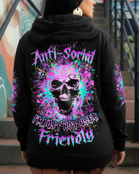 I'M NOT ANTI-SOCIAL MAD SKULL ALL OVER PRINT - YHLT2412251