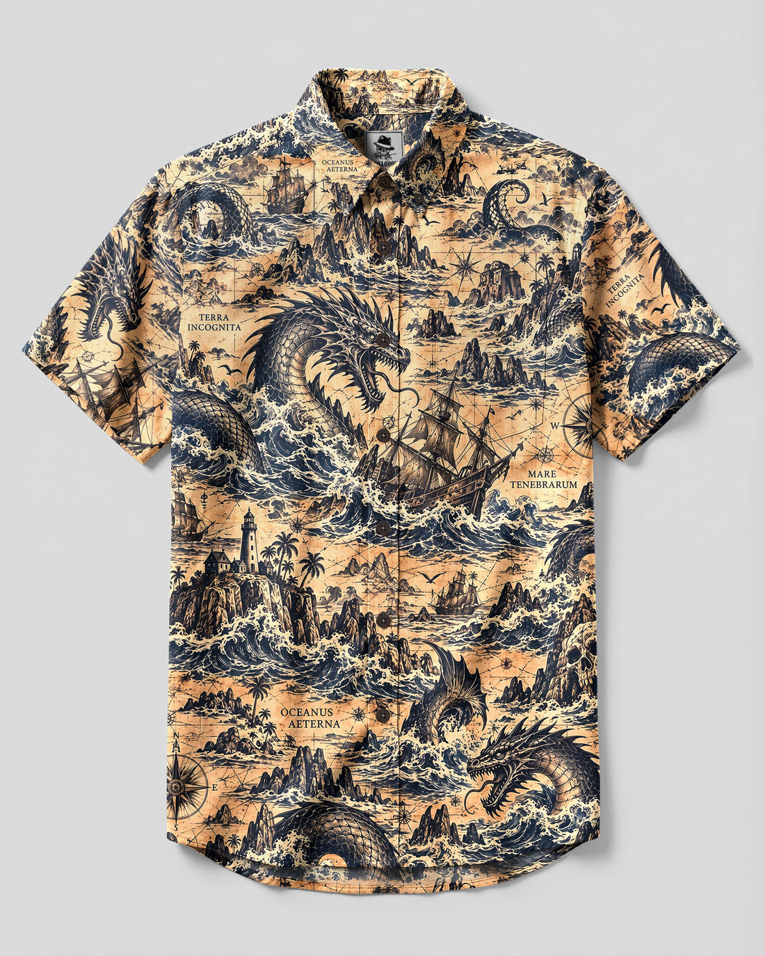 SERPENT OF THE LOST SEAS BUTTON-DOWN COLLAR SHIRT - YHHG0610263