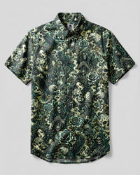 MYSTICAL SKULL DARK LEGACY BUTTON-DOWN COLLAR SHIRT  - TLNT2108266