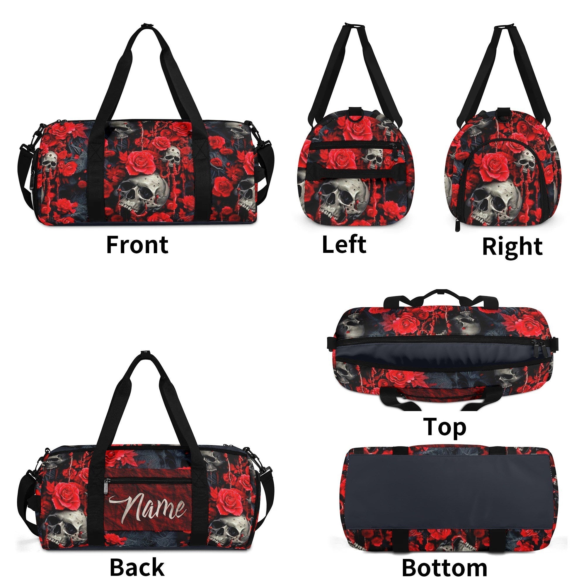 SKULL ROSES TRAVELLING BAG - TLNZ2008253