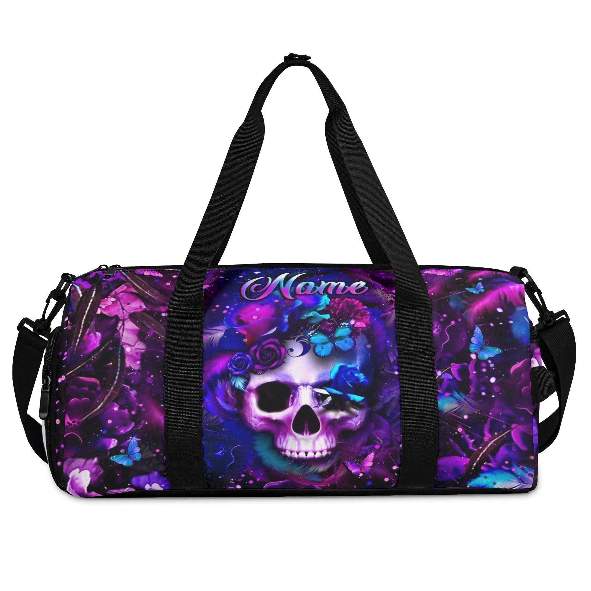 GLOWING SKULL FLOWER TRAVELLING BAG - YHLT2708254