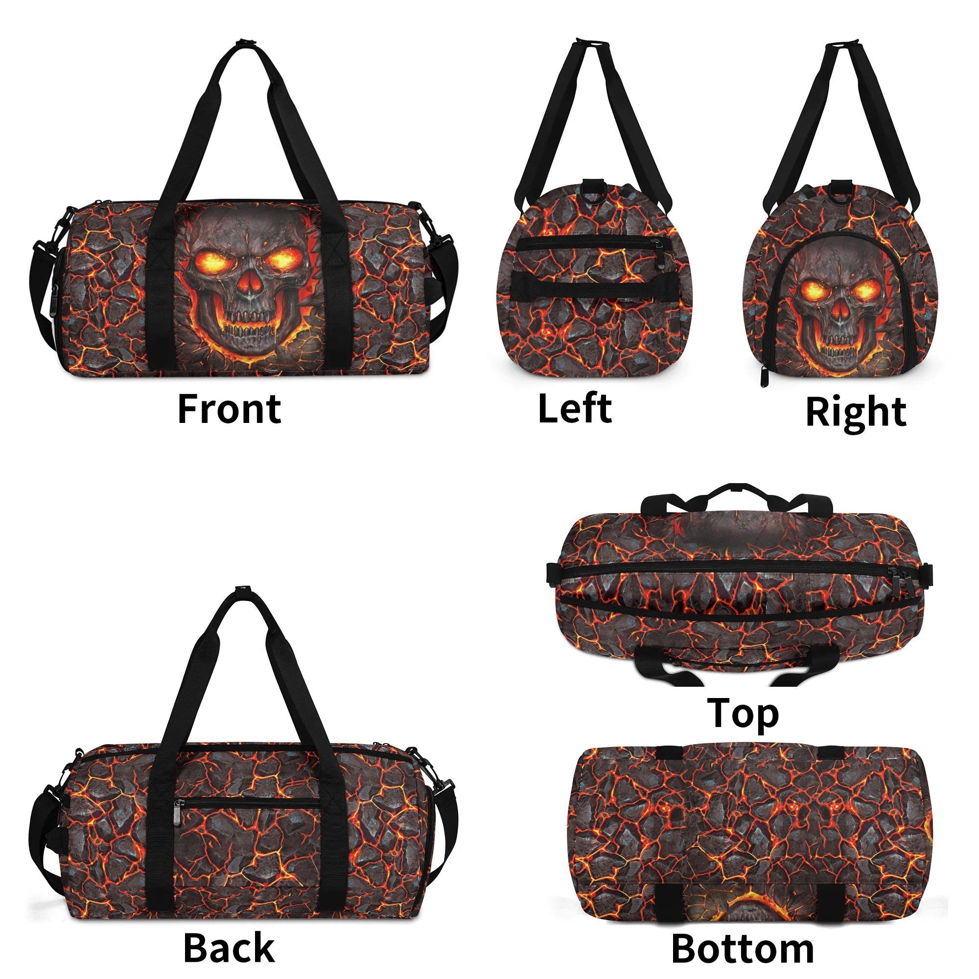 SKULL FIRE TRAVELLING BAG - YHHG2808254