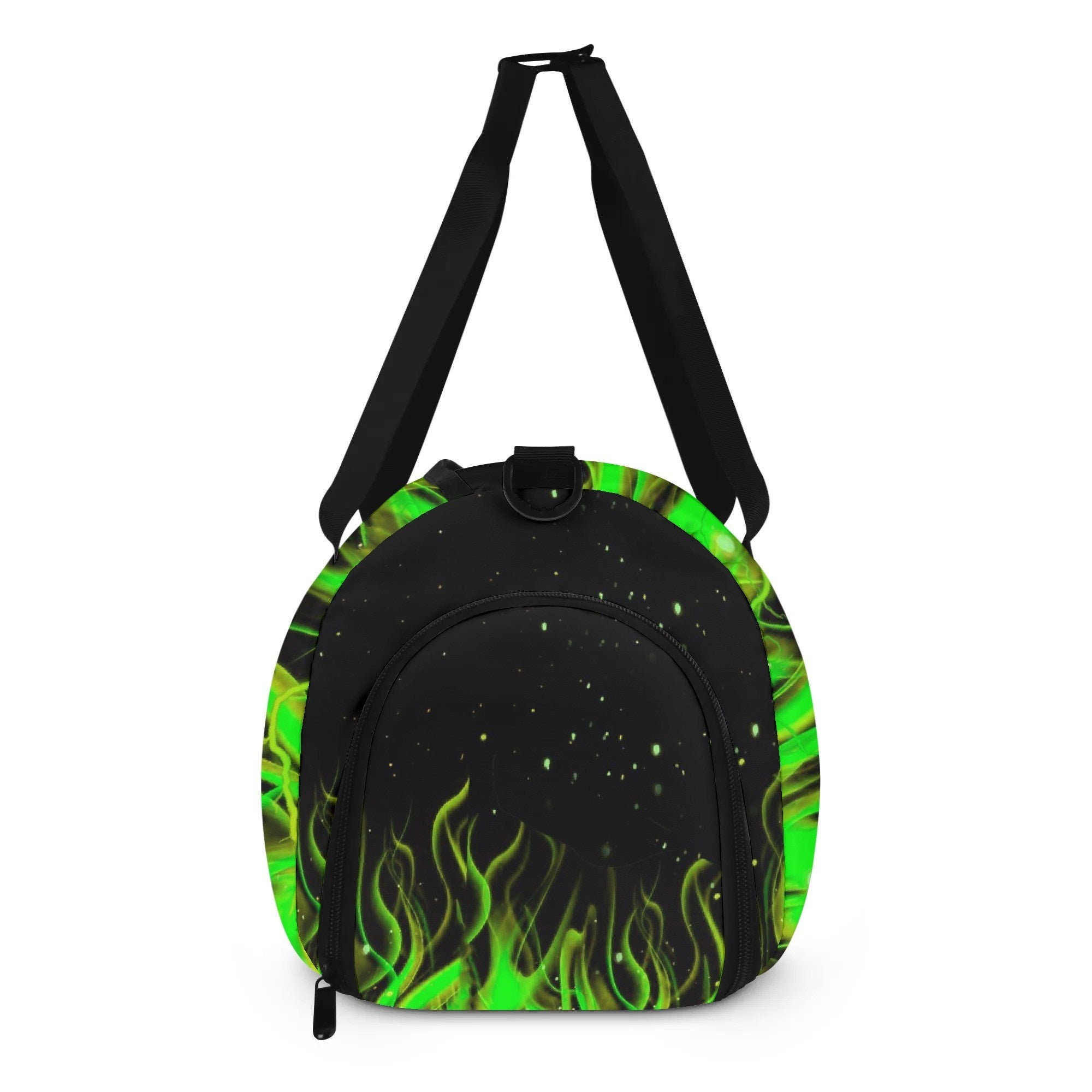 GREEN FIRE SKULL TRAVELLING BAG - YHHN2608254