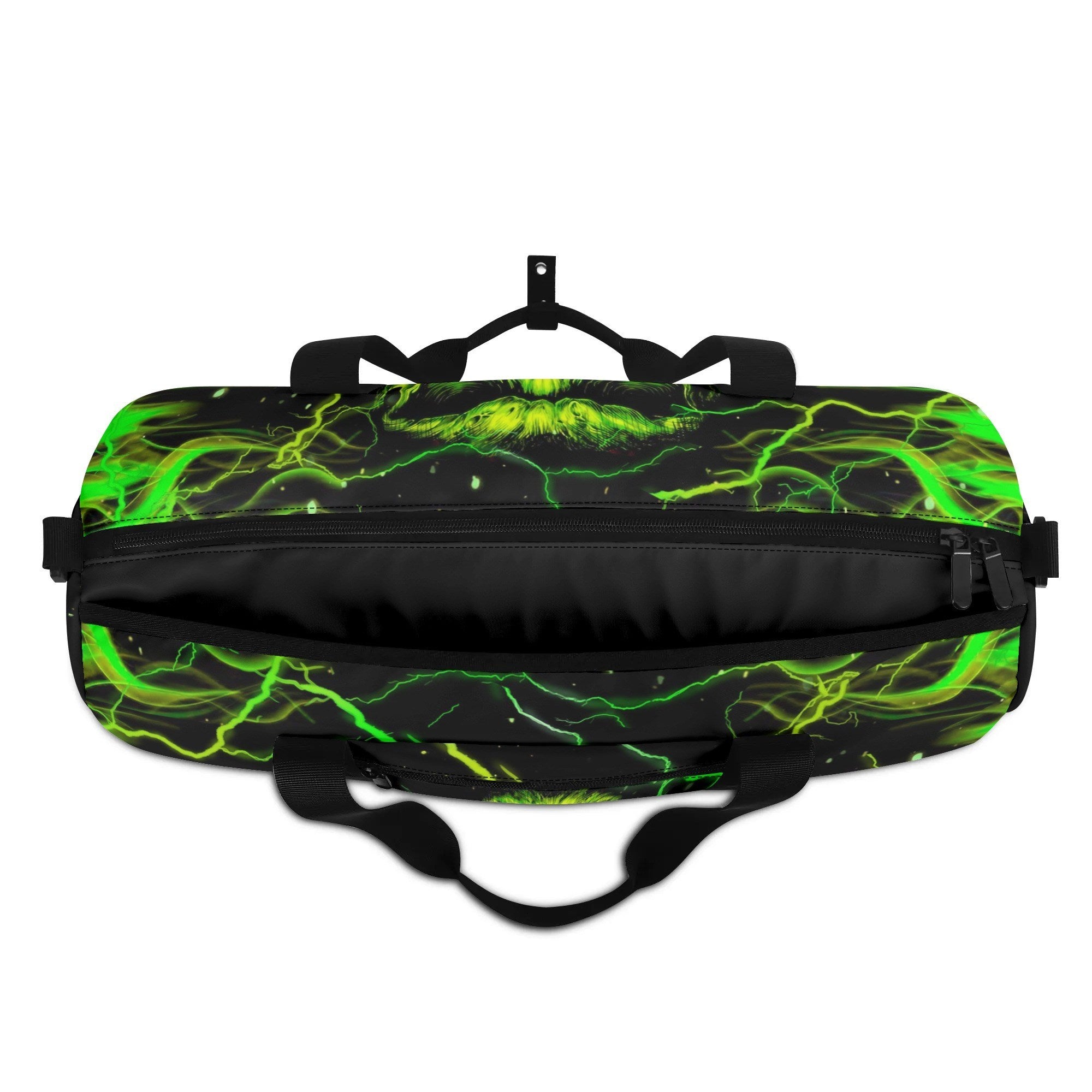 GREEN FIRE SKULL TRAVELLING BAG - YHHN2608254
