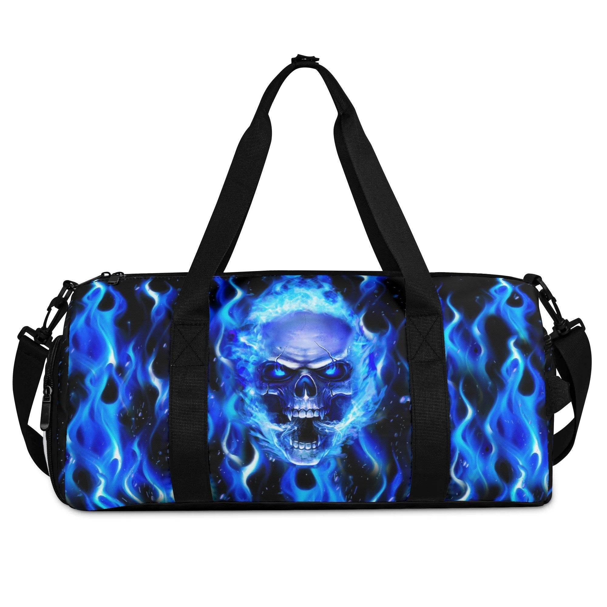 BLUE SKULL FIRE TRAVELLING BAG - YHHN2808255