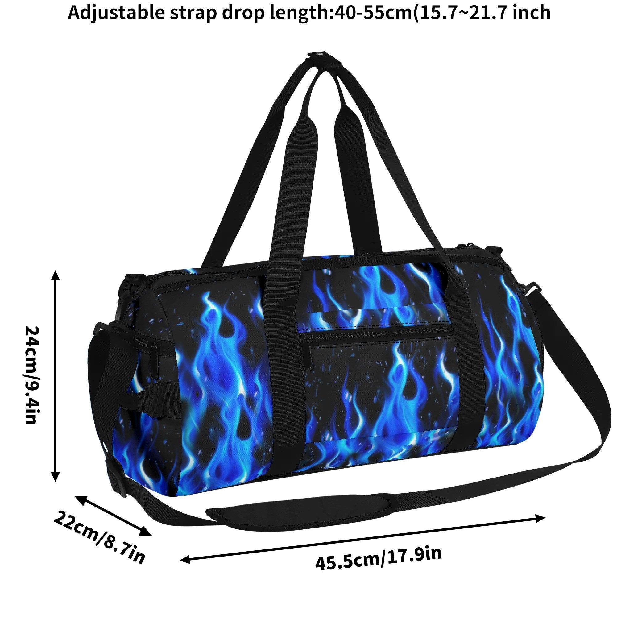 BLUE SKULL FIRE TRAVELLING BAG - YHHN2808255