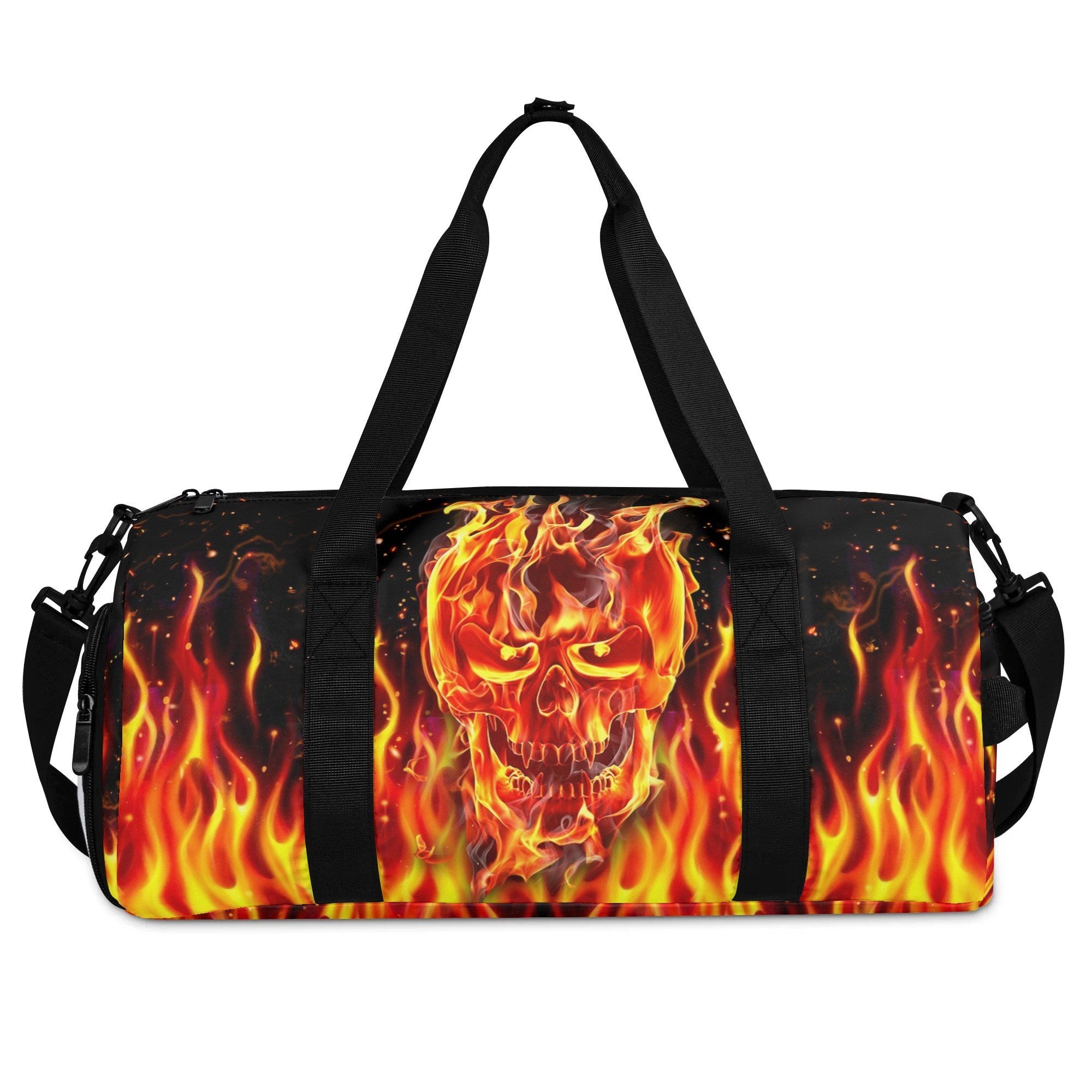 SKULL IN FIRE TRAVELLING BAG - YHHG2908255