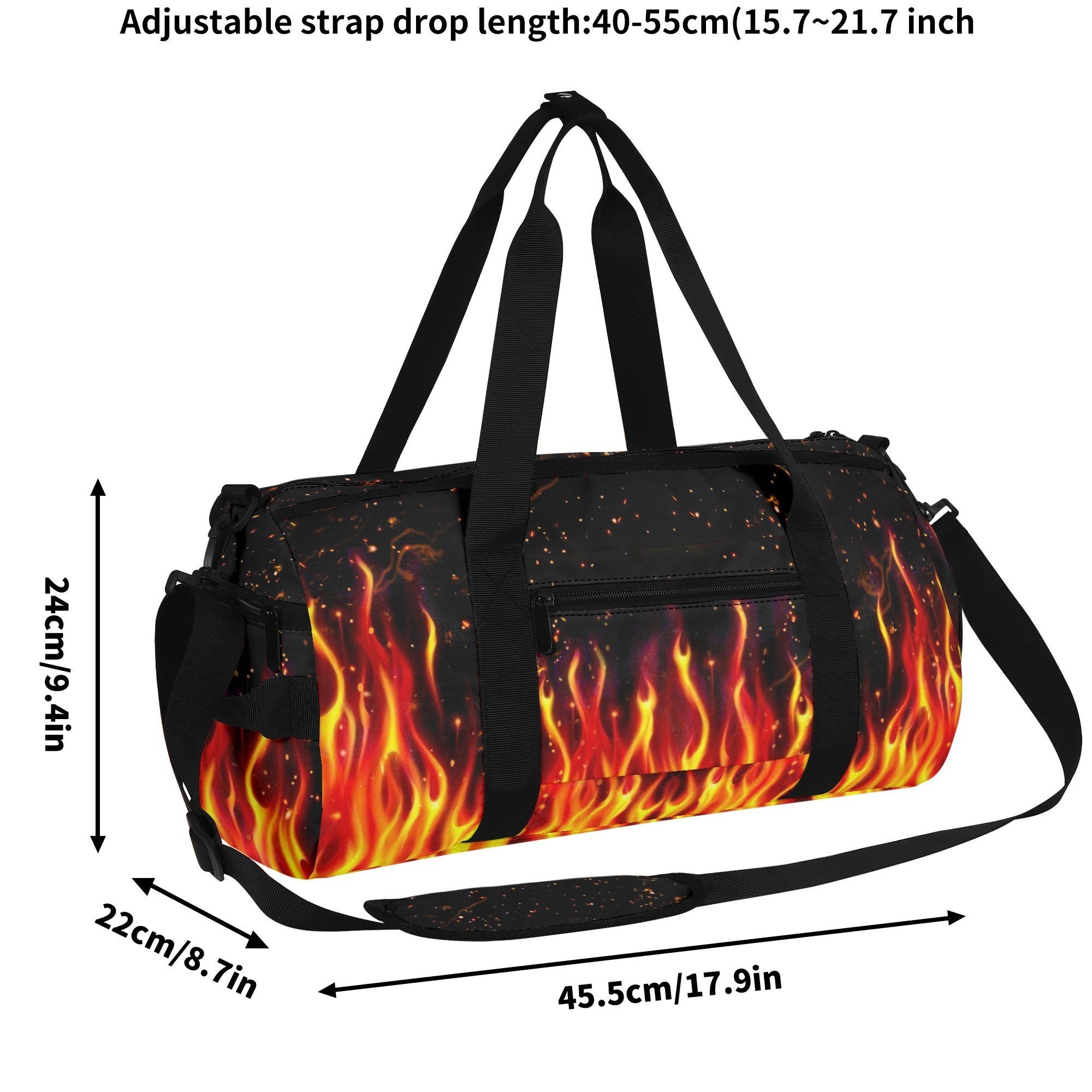 SKULL IN FIRE TRAVELLING BAG - YHHG2908255