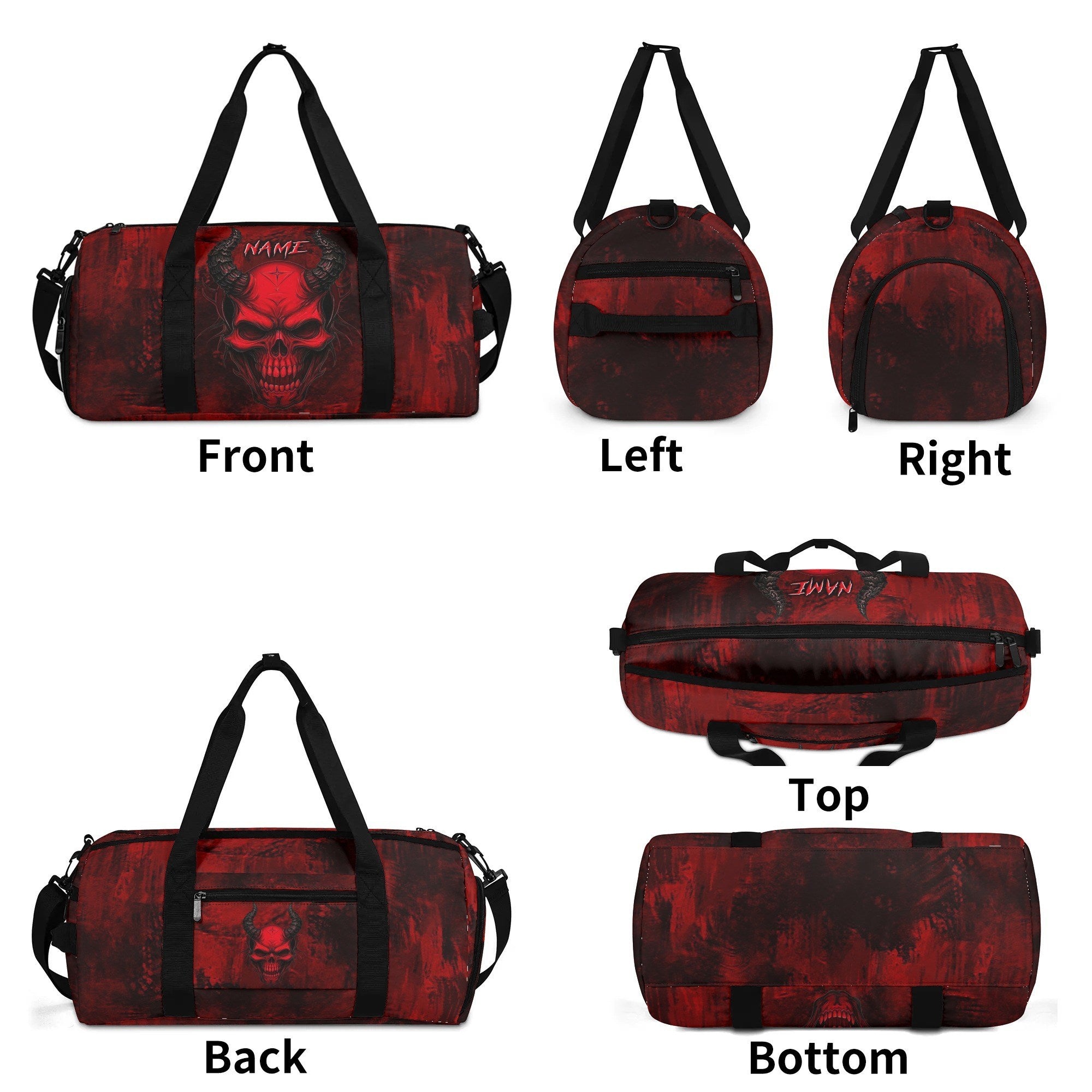 RED DEMON SKULL TRAVELLING BAG - YHLN2908255
