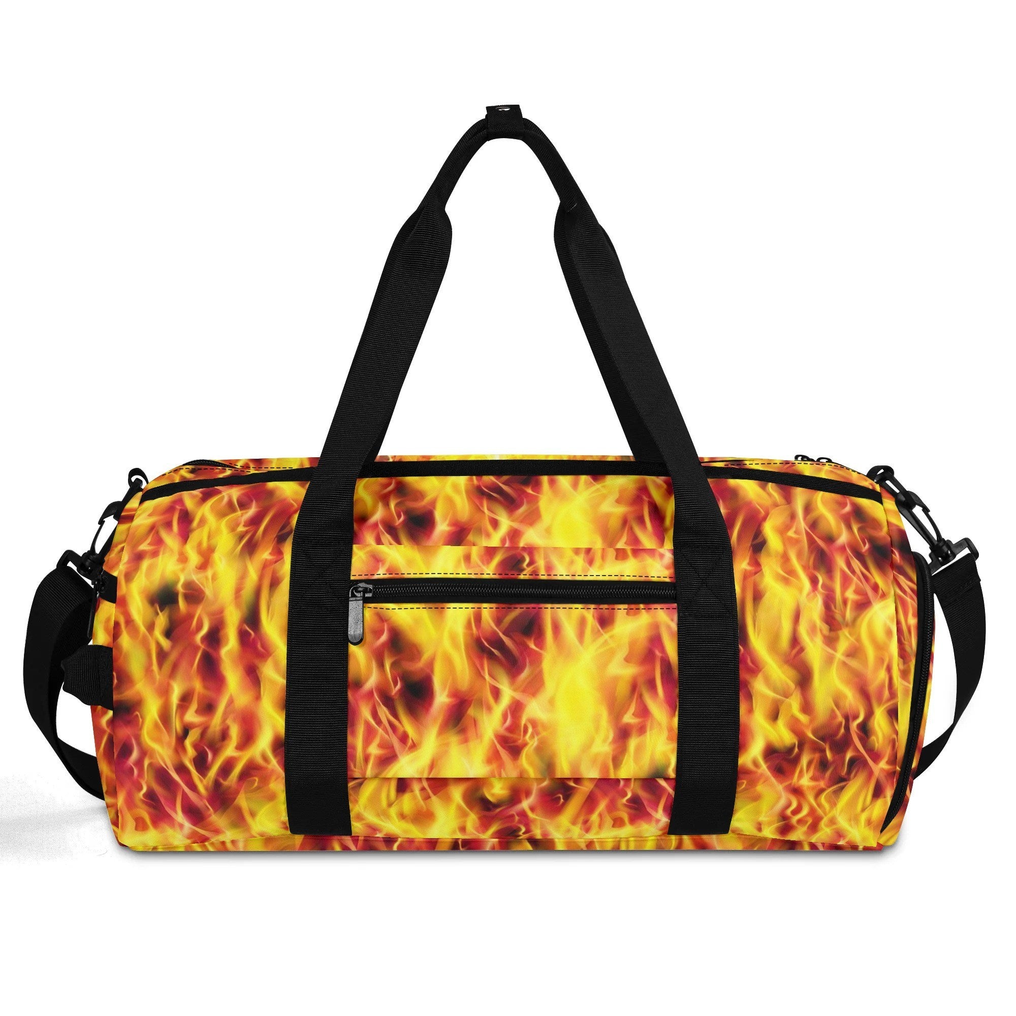 FLAMING SKULL TRAVELLING BAG - YHHG0309254