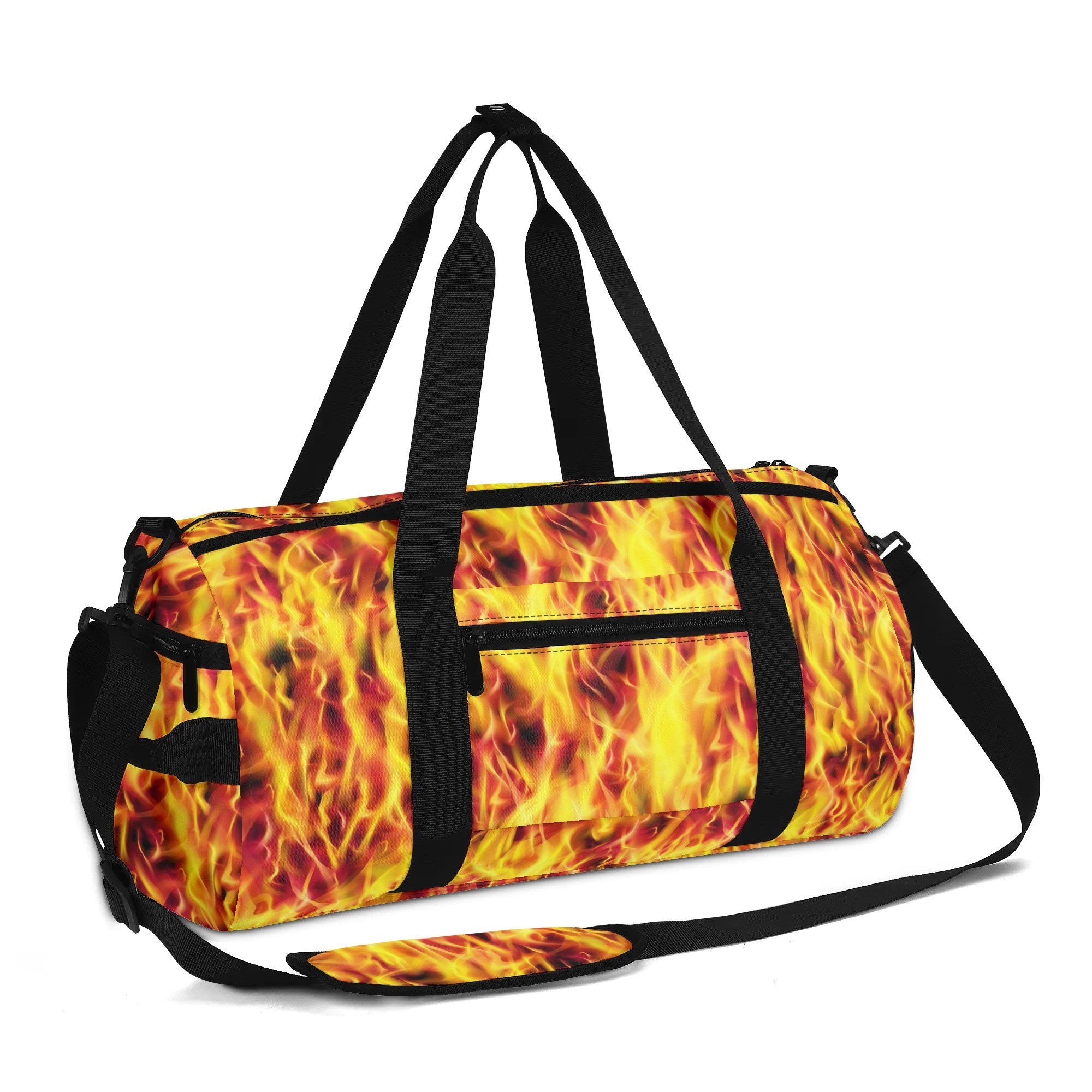 FLAMING SKULL TRAVELLING BAG - YHHG0309254