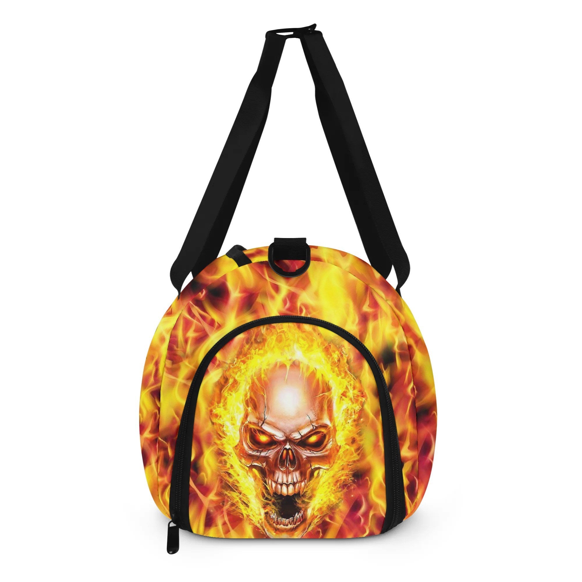 FLAMING SKULL TRAVELLING BAG - YHHG0309254