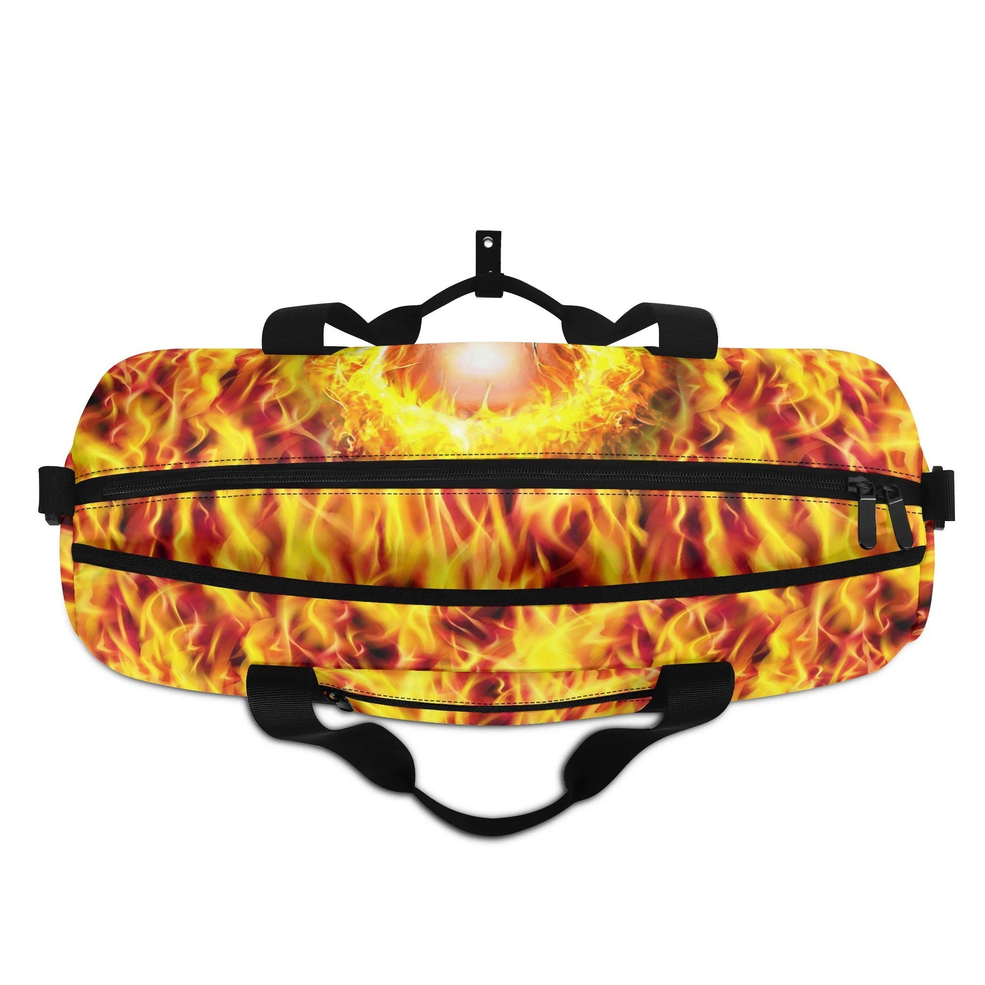 FLAMING SKULL TRAVELLING BAG - YHHG0309254