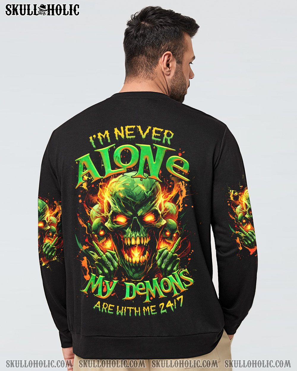 I'M NEVER ALONE SKULL DEMON ALL OVER PRINT - TLNZ2006241