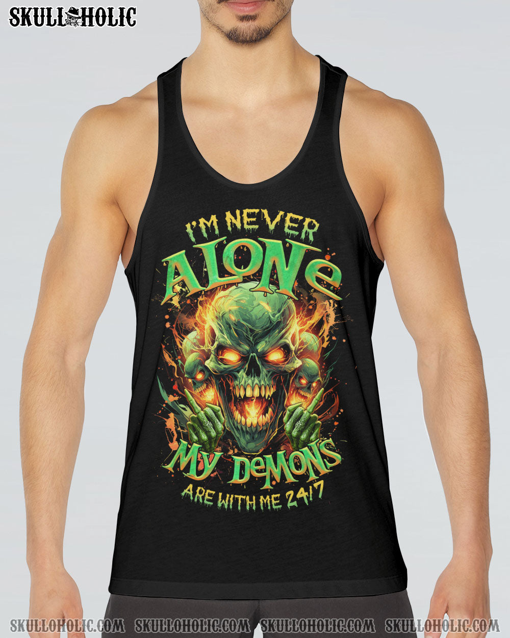 I'M NEVER ALONE SKULL DEMON ALL OVER PRINT - TLNZ2006241