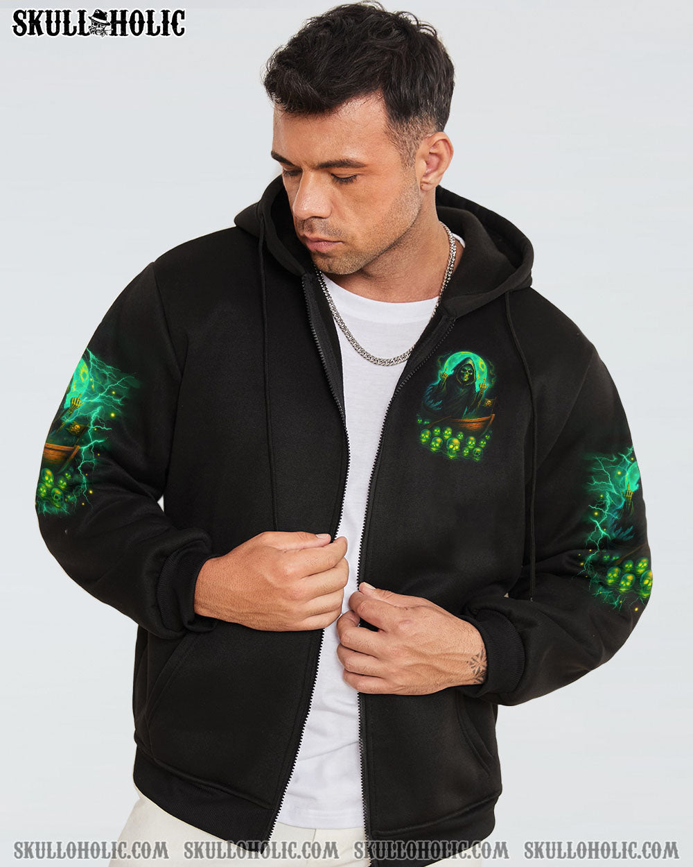 ROW ROW ROW YOUR BOAT REAPER SKULL ALL OVER PRINT - TLNO2706252
